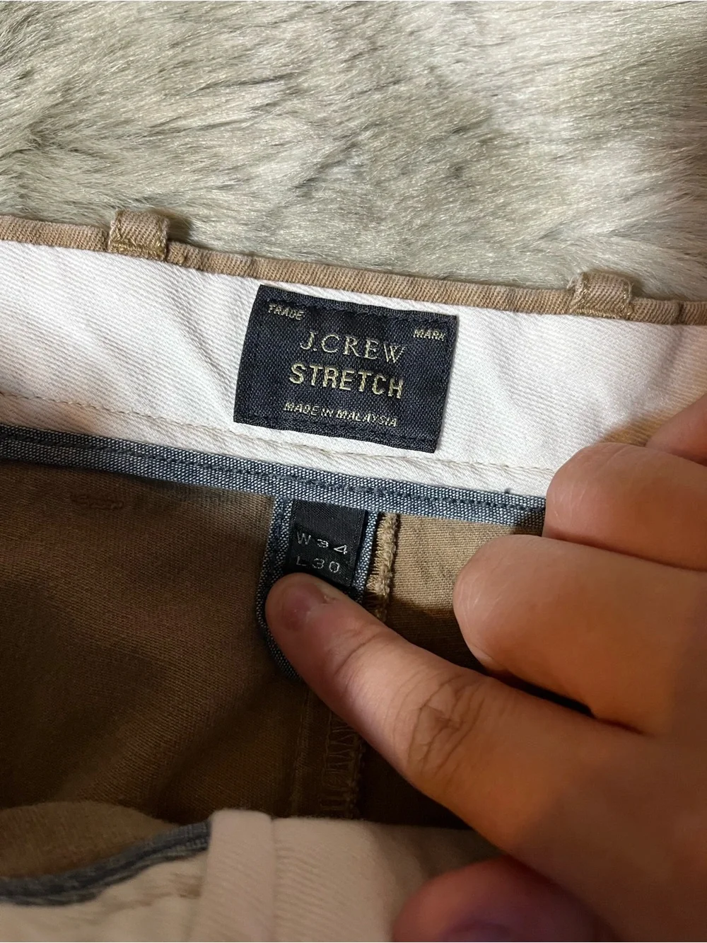 J. Crew Men's Straight Chinos in Tan